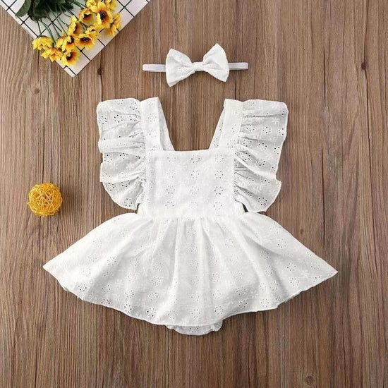 Girl Dress Onesie Baby Solid Color