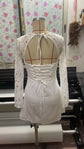 European And American Style Lace Long Sleeve Dress Backless Lace Up