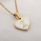 26 Letter Heart-shaped Necklace White Shell Love Clavicle Chain Fashion Personalized Necklace For Women Jewelry Valentine&