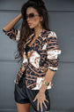 European And American New One-button Small Suit Printing Jacket Women&