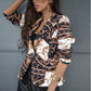 European And American New One-button Small Suit Printing Jacket Women&