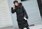 The new cotton padded winter long big girls slim Korean fur collar size feather padded female thickening