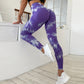 Tie-dye Peach Hip Yoga Pants Plus Size Seamless Hip-lifting Trousers