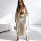 Knitted Cardigan Split Long Simple Cardigan Sweater Coat