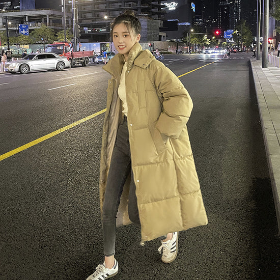 Loose-fitting The Knee Cotton Clothes Winter New Ins Bread Coat Fashion