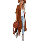 Knitted Cardigan Split Long Simple Cardigan Sweater Coat