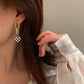 Checkerboard Earrings Personalized Oil Drop Women